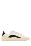 Dsquared2 Dsquared Men Two-tone Leather Rider Sneakers In White