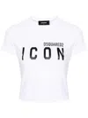 Dsquared2 White White Logo Print T-shirt In White
