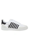 DSQUARED2 WHITE/BLACK LEATHER BOXER SNEAKERS