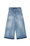 Dsquared2 Wide Clear Ripped Jeans In Blue