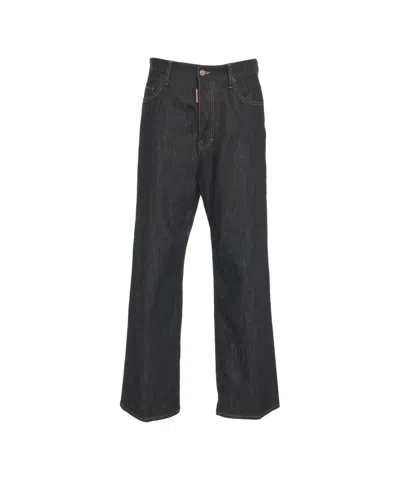 Dsquared2 Wide-cut Loose Fit Jeans In Black
