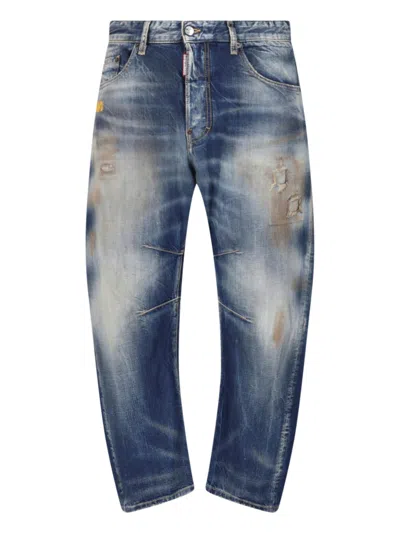 Dsquared2 Wide Jeans "kawaii" In Blue
