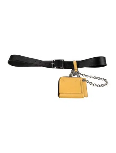 Pre-owned Dsquared2 Wide Leather Waist Belt In Black