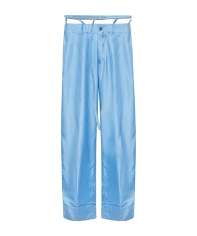 Dsquared2 Wide Leg Casual Pants In Blue