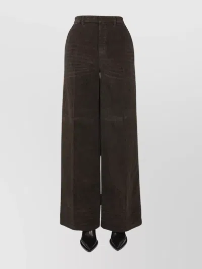DSQUARED2 WIDE LEG CORDUROY HIGH WAIST TROUSERS