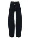 Dsquared2 Twisted Stretch Denim Trousers Pockets In Blue