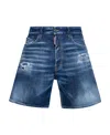 Dsquared2 Jeans-shorts Im Distressed-look In Blue