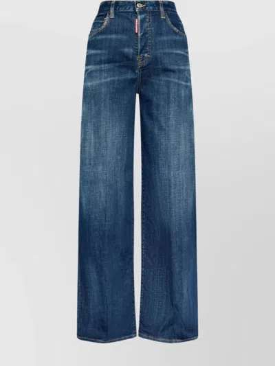 DSQUARED2 WIDE LEG HIGH WAIST JEANS
