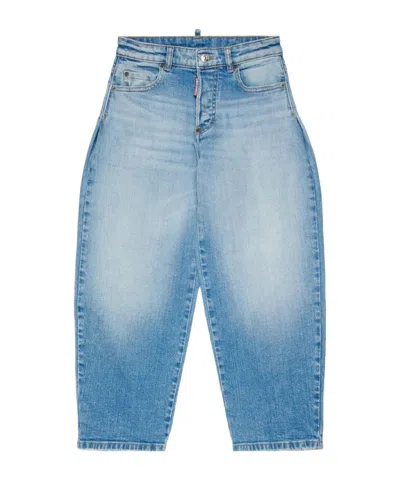 Dsquared2 Wide Leg Jeans In Black