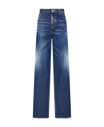 DSQUARED2 DSQUARED2 DISTRESSED WIDE-LEG JEANS