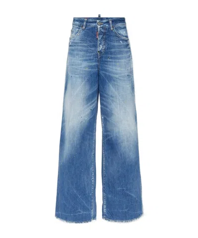DSQUARED2 DSQUARED2 WIDE-LEG DISTRESSED JEANS