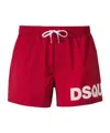 Dsquared2 Elastic Waist Swimming Trunks In Red