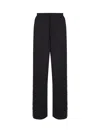 Dsquared2 Logo Tape Wide-leg Track Pants In Black