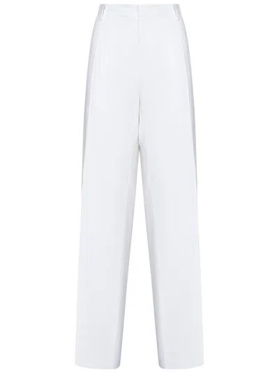 Dsquared2 Wide-leg Trousers In Soft Stretch Viscose In White