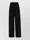 Dsquared2 Wide Leg Trousers In Viscose Stretch In Black