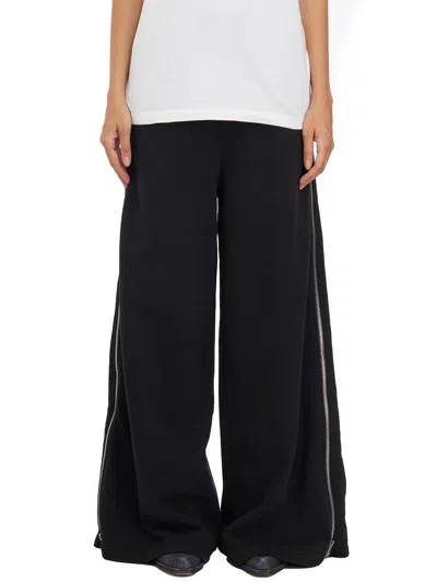 Dsquared2 Wide Trousers With Zip In Black