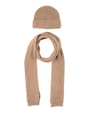 Dsquared2 Woman Accessories Set Camel Size Onesize Wool In Sand