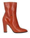 Dsquared2 Woman Ankle Boots Rust Size 5 Calfskin In Red