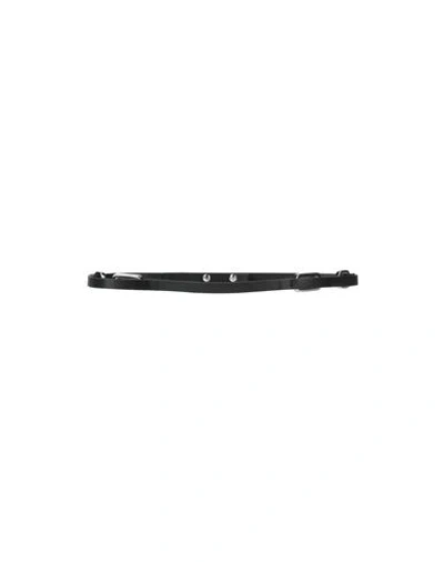 Dsquared2 Woman Belt Black Size 26 Soft Leather