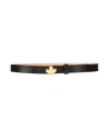 Dsquared2 Woman Belt Brown Size 30 Calfskin In Black