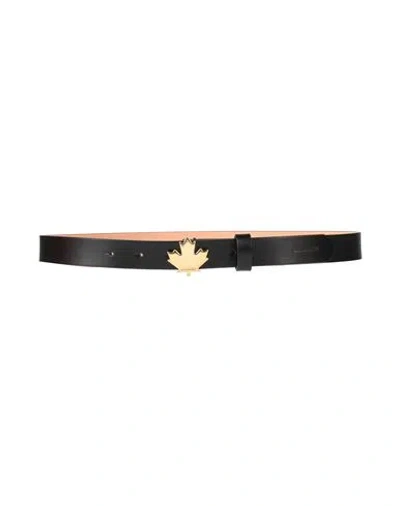 Dsquared2 Woman Belt Brown Size 30 Calfskin In Brown