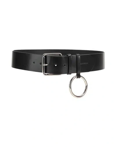 Dsquared2 Woman Belt Black Size 28 Leather