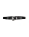 Dsquared2 Woman Belt Black Size 34 Leather In Black