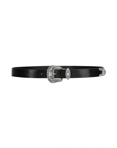 Dsquared2 Woman Belt Black Size 34 Leather