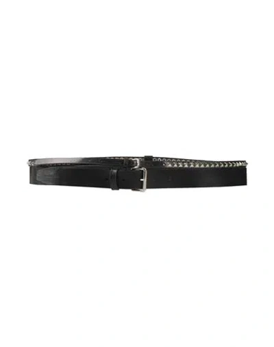 Dsquared2 Woman Belt Black Size 36 Cowhide