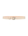 Dsquared2 Woman Belt Cream Size 34 Soft Leather In White