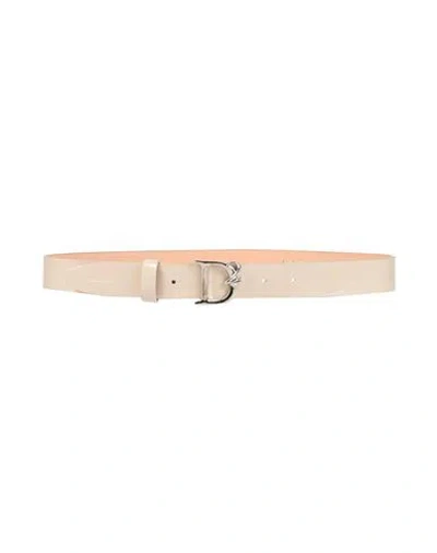 Dsquared2 Woman Belt Cream Size 34 Soft Leather In White