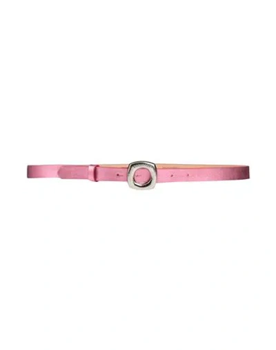Dsquared2 Woman Belt Fuchsia Size 34 Leather In Pink