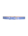 Dsquared2 Woman Belt Light Purple Size 34 Soft Leather In Blue