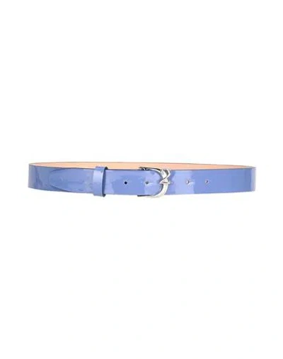 Dsquared2 Woman Belt Light Purple Size 34 Soft Leather