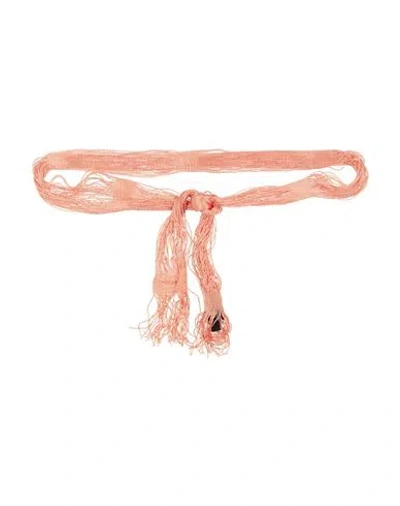 Dsquared2 Woman Belt Salmon Pink Size Onesize Viscose