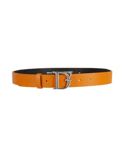 Dsquared2 Woman Belt Tan Size 34 Leather In Brown