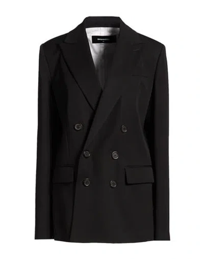 Dsquared2 Woman Blazer Black Size 10 Virgin Wool