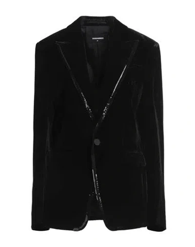 Dsquared2 Woman Blazer Black Size 10 Viscose, Polyester