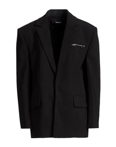 Dsquared2 Woman Blazer Black Size 4 Polyester