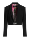 Dsquared2 Woman Blazer Black Size 8 Polyester, Elastane, Glass, Plastic In Black