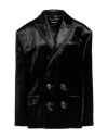 Dsquared2 Oversized Fit Chenille Double Breasted Blazer In Black
