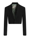 Dsquared2 Cropped Tailored Blazer Structured Shoulders In Black