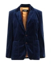 Dsquared2 Woman Blazer Blue Size 2 Cotton, Metallic Fiber