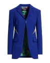 Dsquared2 Woman Blazer Bright Blue Size 8 Polyester, Polyurethane, Polyamide