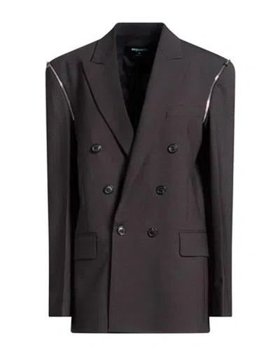 Dsquared2 Woman Blazer Charcoal Size M Wool In Brown