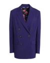 Dsquared2 Woman Blazer Dark Purple Size 2 Polyester, Virgin Wool, Elastane