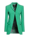 Dsquared2 Woman Blazer Green Size 8 Polyester, Polyurethane, Polyamide