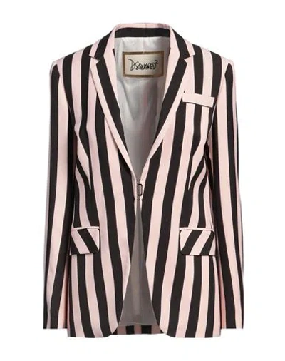 Dsquared2 Woman Blazer Light Pink Size 6 Viscose, Wool In Black