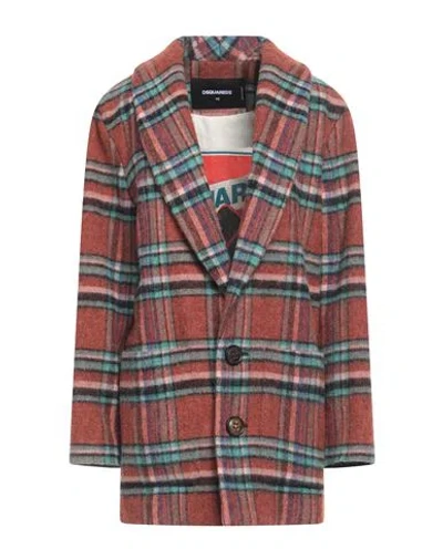 Dsquared2 Woman Blazer Rust Size 4 Wool In Multi