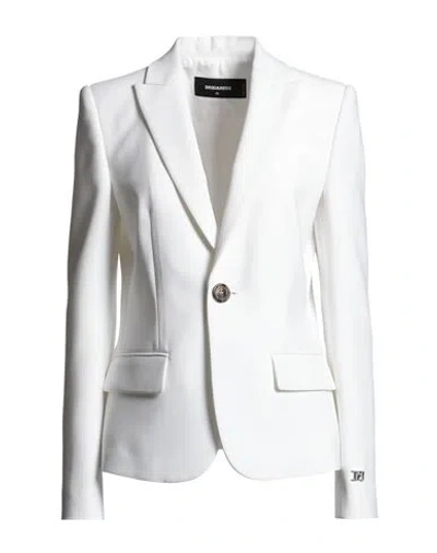 Dsquared2 Woman Blazer White Size 10 Polyester